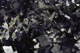 Purple Cubic Fluorite Crystals on Druzy Quartz - China #322811-1